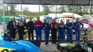 Tom Johnston and Formula Ford drivers: Craig Archer, Doug Floer, Felim Power, Alan Baker, Alan McColl, Doug Lorraine, Al Cruickshank and Jim Crittenden - Tom Johnston photo