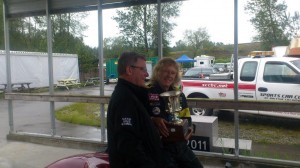 Pete Lovely Memorial Trophy winner Keith Robinson (right) with Abbotsford Mayor Bruce Banman - Tom Johnston photo